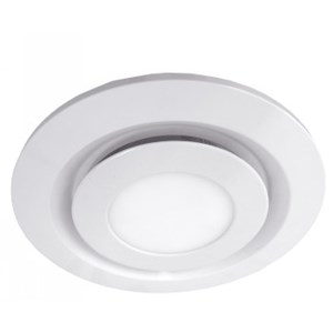 Bathroom Fan Round Fascia with 14Watt LED - White